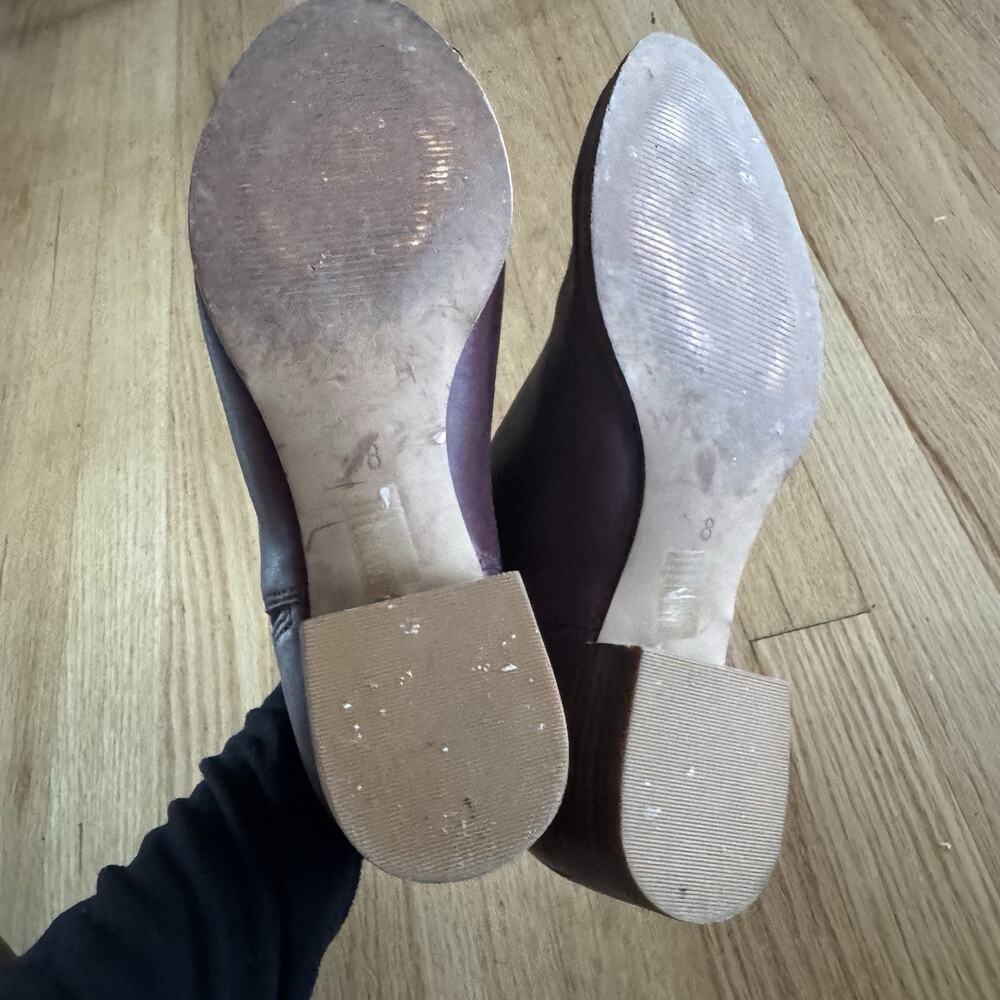 Madewell The Carina Boot Dark Cabernet Chelsea Ankle Booties Women Size 8 - Picture 7 of 9